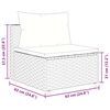 vidaXL 8-tlg. Garten-Lounge-Set mit Kissen Braun Poly Rattan