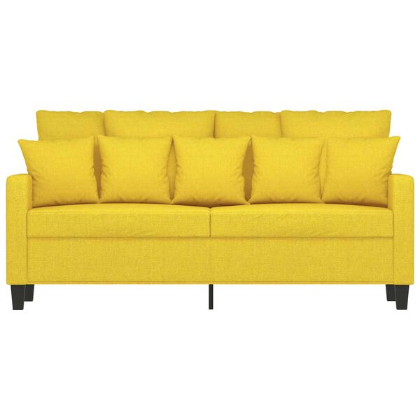 vidaXL 2-Sitzer-Sofa Hellgelb 140 cm Stoff