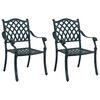 vidaXL Gartenstuhl 2 stk. Gr&uuml;n Aluminium