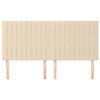 vidaXL Kopfteil Creme 200 x 5 x 118/128 cm Stoff