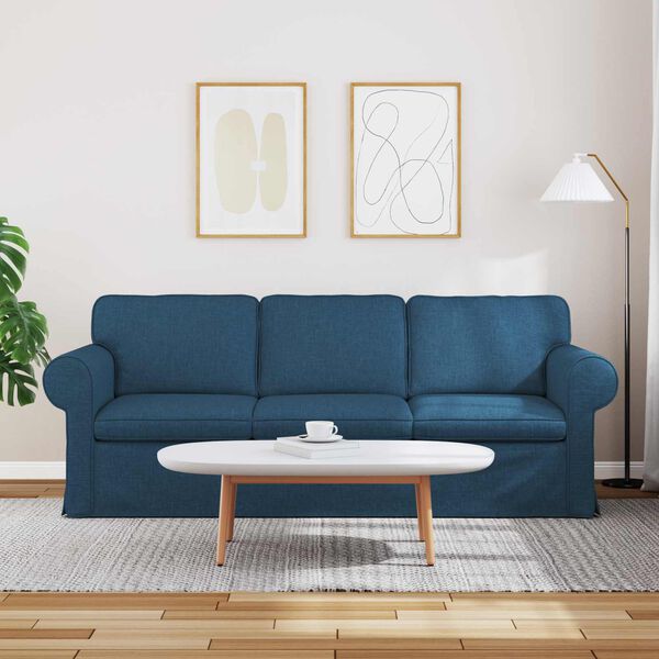 vidaXL Sofa Blau Gesamtabmessungen: 215 x 82 x 80 cm (B x T x H) Samt