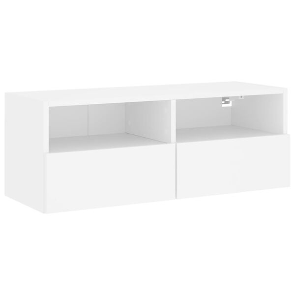 vidaXL TV-Wandschrank Weiß 80x30x30 cm Holzwerkstoff