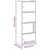vidaXL B&uuml;cherregal Wei&szlig; 40x24x102 cm Holzwerkstoff