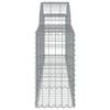 vidaXL Gabionen mit Hochbogen 4 Stk. 200x30x60/80 cm Verzinktes Eisen