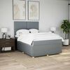 vidaXL Boxspringbett mit Matratze Hellgrau 160x200 cm Stoff