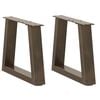 vidaXL Couchtischbeine V-Form 2 St&uuml;ck Naturstahl 40x(30-31,3) cm Stahl