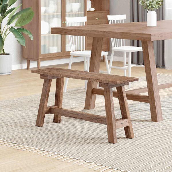 vidaXL Bank Natur 92 x 23,5 x 45,5 cm Massivholz Mahagoni