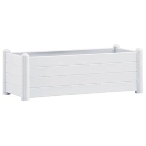vidaXL Garten-Hochbeet PP Wei&szlig; 100x43x35 cm