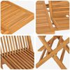 vidaXL Garten Essgruppe 5 pcs Braun Massivholz Teak