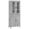vidaXL Highboard Betongrau 69,5x34x180 cm Holzwerkstoff