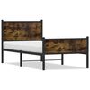 vidaXL Metallbett ohne Matratze R&auml;uchereiche 75x190 cm