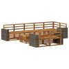 vidaXL Outdoor-Sofagarnitur 9 stk. Natur Polyester
