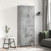 vidaXL Highboard Betongrau 69,5x34x180 cm Holzwerkstoff