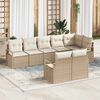 vidaXL Sofa Set mit Kissen 8 pcs Beige Poly Rattan