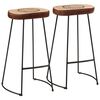 vidaXL Barhocker 2 Stk. Dunkelbraun 44x37,5x78 cm