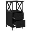 vidaXL Nachttisch 2 stk. Schwarz Eichen-Optik 34 x 35,5 x 70 cm