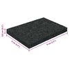 vidaXL Gummigranulat-Patiopad Schwarz 6 x 9 x 0,8 cm Gummi