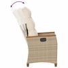 vidaXL Verstellbarer Gartenstuhl Beige und Creme 64 x 57,5 x 112 cm