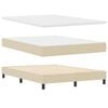 vidaXL Boxspringbett mit Matratze Creme 200 x 140 cm Polyester