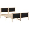 vidaXL Bettrahmen mit Kopfteil Schwarz 140 x 190 cm Stoff