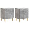vidaXL Nachttisch 2 Stk. Betongrau 43 x 34,5 x 50 cm Holzwerkstoff