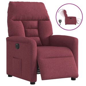 vidaXL Relaxsessel Elektrisch Weinrot Stoff