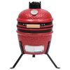 vidaXL 2-in-1 Kamado-Grill Smoker Keramik 56 cm Rot