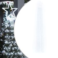 vidaXL Weihnachtsbaum-Beleuchtung 320 LEDs Kaltweiß 375 cm