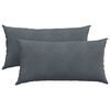 vidaXL Sofakissen 2 St&uuml;ck Dunkelgrau 80 x 40 cm Cordstoff