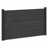 vidaXL Zaunelement WPC und Aluminium Schwarz