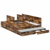 vidaXL Aufbewahrungsbettgestell Geräucherte Eiche 160 cm Holzwerkstoff