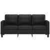 vidaXL 3-Sitzer-Sofa Schwarz 180 cm Kunstleder