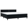 vidaXL Boxspringbett mit Matratze & LED Schwarz 200x210 cm Samt