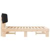 vidaXL Bettgestell mit gepolstertem Kopfteil Schwarz 120 x 190 cm