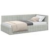 vidaXL Eckbettgestell Hellgrau 90 x 190 cm Samt