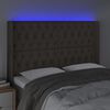 vidaXL LED Kopfteil Taupe 147x16x118/128 cm Stoff