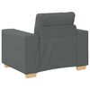 vidaXL Sofa 3 pcs Dunkelgrau 221 x 80 x 80 cm Leinenmischgewebe