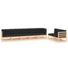 vidaXL 7-tlg. Garten-Lounge-Set mit Kissen Massivholz Kiefer