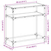 vidaXL Konsolentisch mit Glasplatte Transparent 80x35x81 cm Stahl