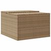 vidaXL M&auml;hroboter-Garage Beige 86x90x52/57 cm Poly Rattan
