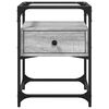 vidaXL Nachttische 2 Stk. Grau Sonoma 40x40x55 cm Holzwerkstoff