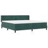 vidaXL Boxspringbett mit Matratze Dunkelgr&uuml;n 200 x 200 cm Samt