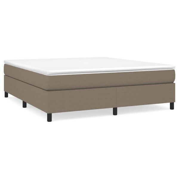 vidaXL Boxspringbettgestell Taupe 160x200 cm Stoff