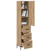 vidaXL Highboard Artisan-Eiche 34,5 x 34 x 180 cm Holzwerkstoff