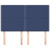 vidaXL Kopfteil Blau 144x5x118/128 cm Stoff
