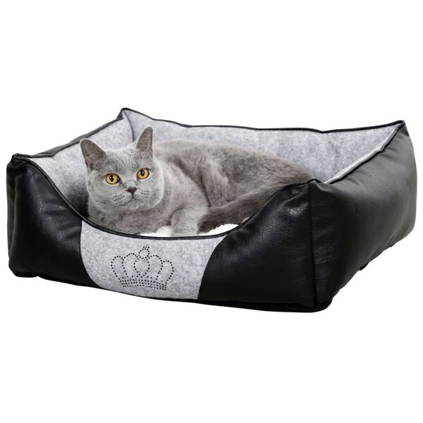 Kerbl Hundebett Chiara 42 x 32 cm Grau und Schwarz 80360