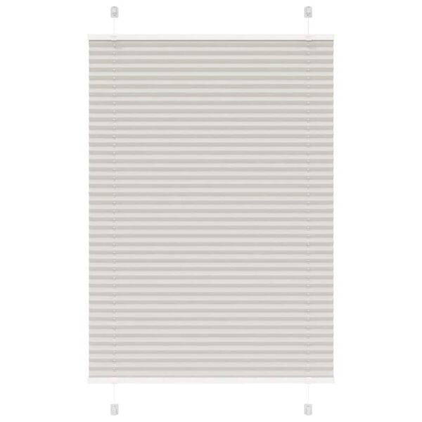 vidaXL Plissee Hellgrau 100x100 cm Stoffbreite 99,4 cm Polyester