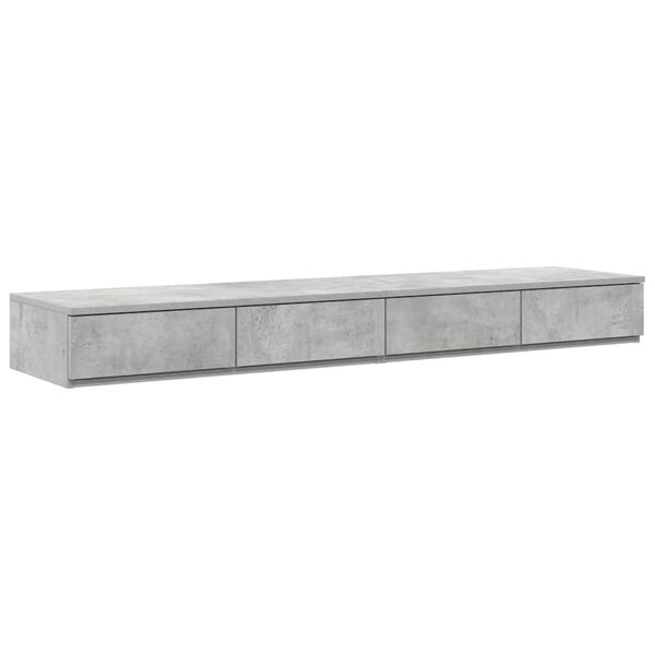 vidaXL Bettschubladen Beton Grau 150 x 36,5 x 16,5 cm Holzwerkstoff