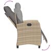 vidaXL 5-tlg. Garten-Essgruppe mit Kissen Beige Poly Rattan