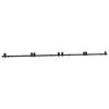 vidaXL Schiebet&uuml;rbeschlag-Set 400 cm Stahl Schwarz